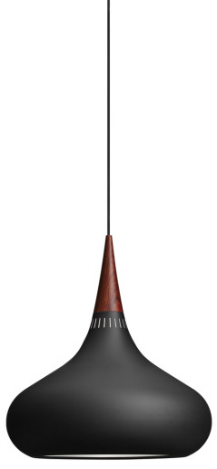 Orient P3 - Pendul negru cu ornament din lemn de trandafir